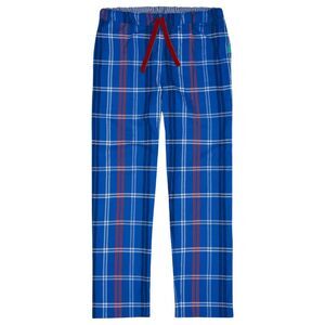 Loungers Mens Natural Cotton Checked Lounge Pants / Blue